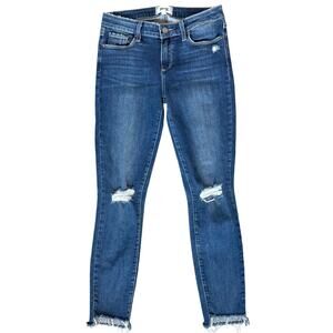 PAIGE Verdugo Ankle Jeans Dark Wash Mid Rise Ultra Skinny Stretch Denim Pants 28